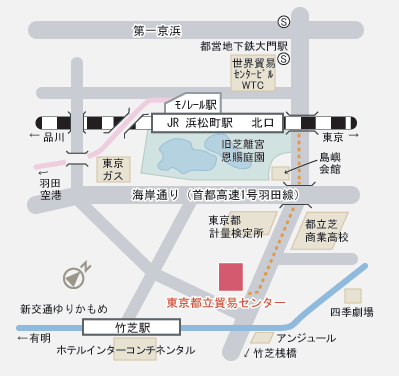 東京都立産業貿易センター浜松町館　周辺地図